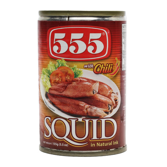 555 SQUID CHILI IN NATURAL INK 155GM
