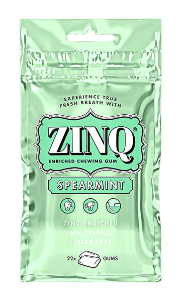ZINQ SPEARMINT CHEWING GUM 22 PIECES